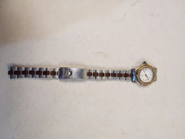 Relógio Dumont 2001 Quartz c/ Datador - Pulseira Aço e Marrom (Japan Movt) - Foto 2