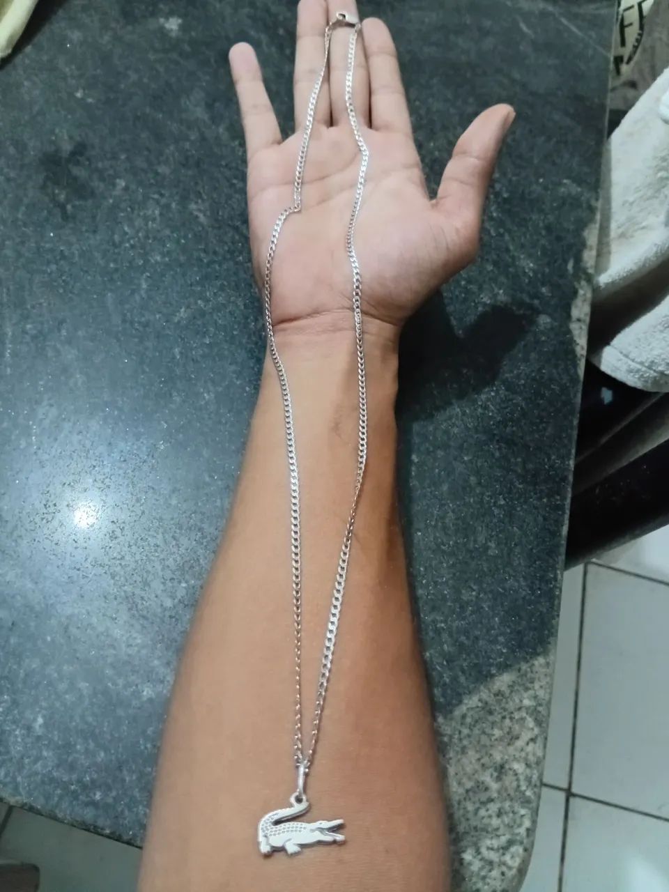 Voltar de prata 950 mais Pingente da lagosta  - Foto 3