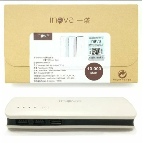 Carregador Portátil Powerbank Bateria Inova 10000mah Original - Foto 2