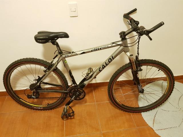 Bicicleta Mountain Bike Caloi Aluminium Elite Pro 27v Aro 26 18" - Foto 2