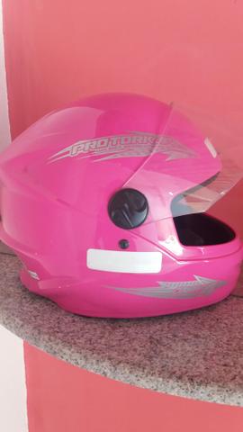 Capacete Semi-Novo / Tamanho 56 - Rosa - Foto 4