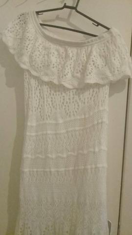 Vestido de linha bege longo - Foto 2