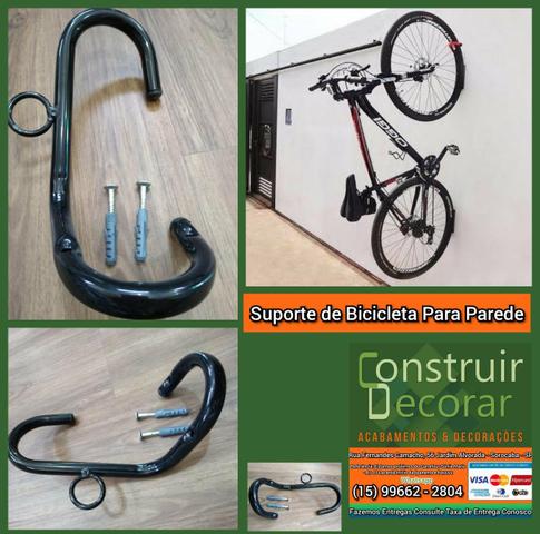 Suporte de Bicicleta para Parede com Pintura Epóxi Não Enferruja