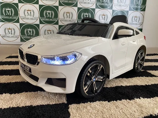 Mini Carro Elétrico Infantil 12V BMW 6 GT Controle Remoto Criança