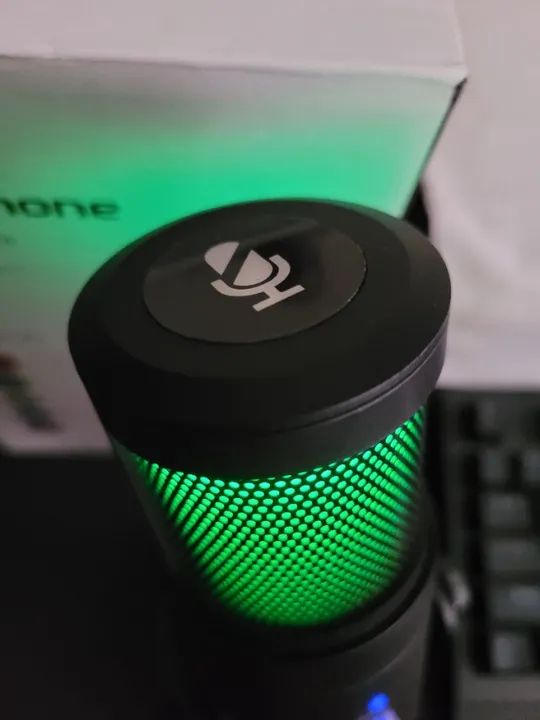 Microfone Condensador USB, Microfone RGB de Mesa  - Foto 2