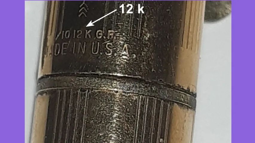   Antiga caneta tinteiro Parker 45 em ouro 12 k.Made in USA - Foto 4