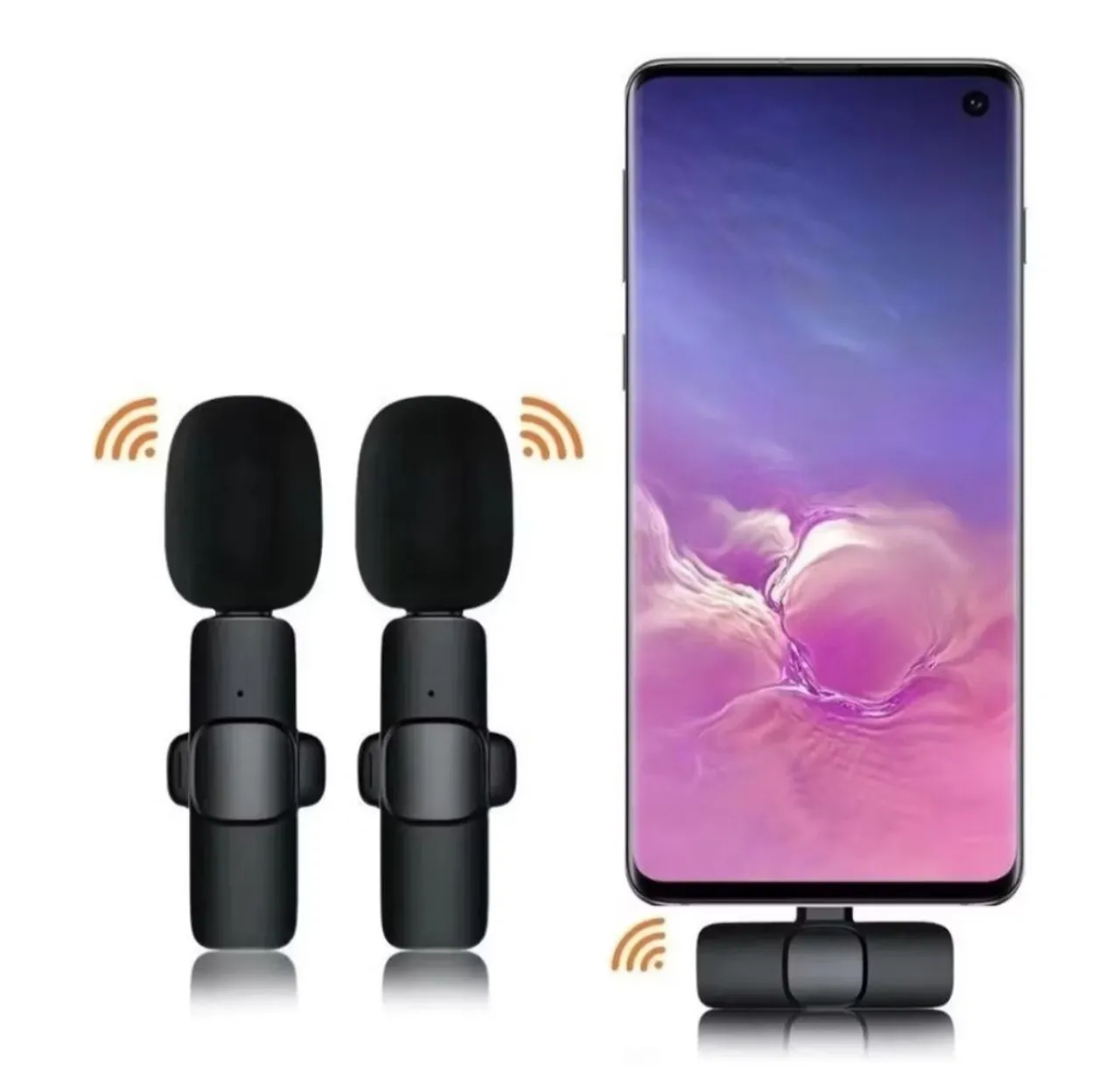 Microfone Sem Fio para Celular - Duplo - Tipo C