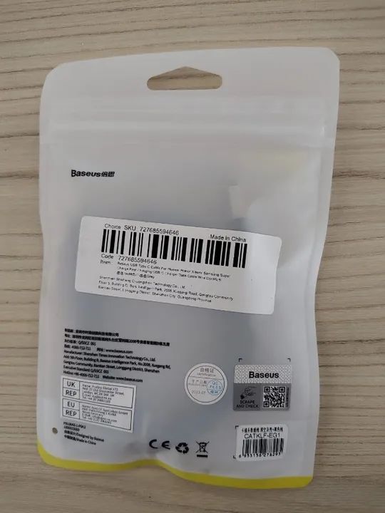 Cabo USB-C Baseus 3A Original - (NOVO) - Foto 4