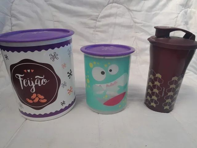 3 potes tupperware sem uso