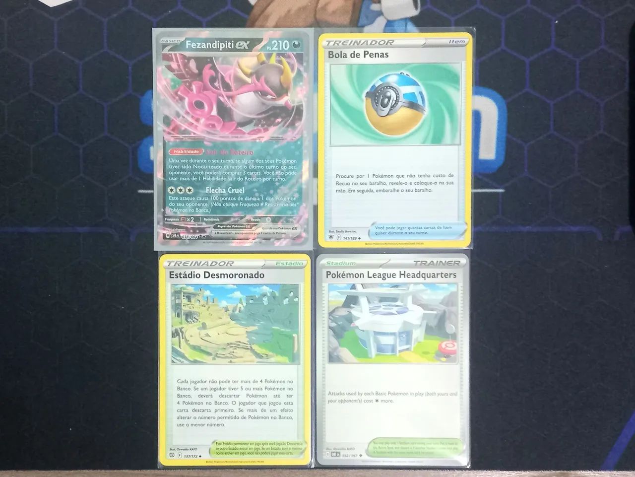 Cartas Pokemon - Fezandipiti ex - Edição Brasileira