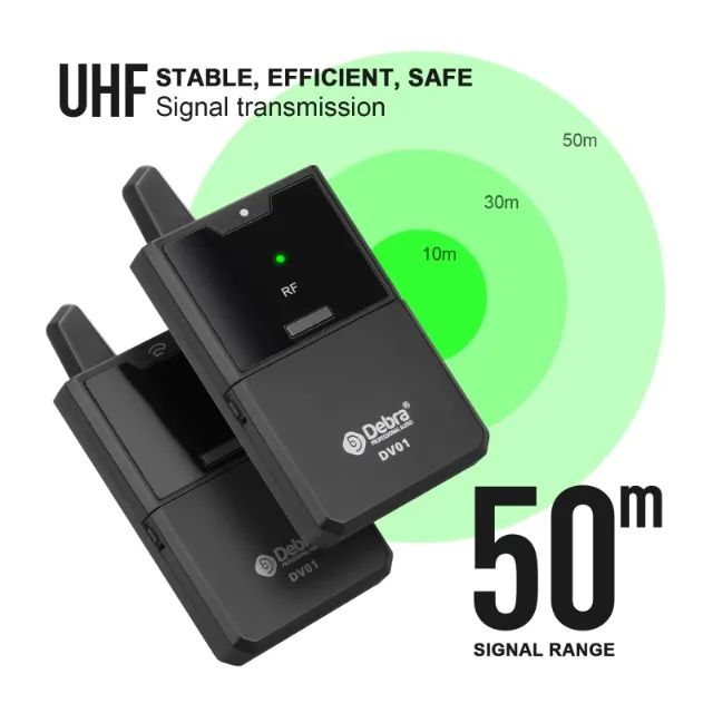 Microfones de mesa Duplo Debra uhf sem fio DSLR - Foto 2
