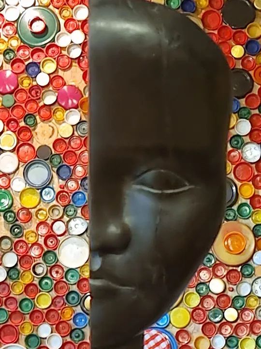 Cabeça de escultura em Ébano, MADAGASCAR - Foto 2