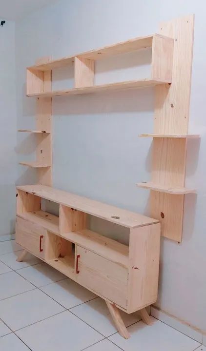 Rack para TV de Madeira pinus 