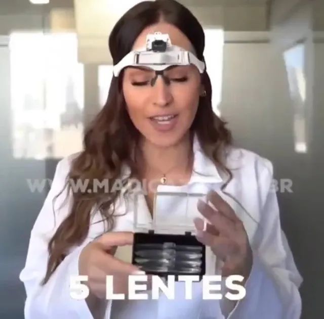  * chegou super Óculos lupa led com 5 lentes  - Foto 5