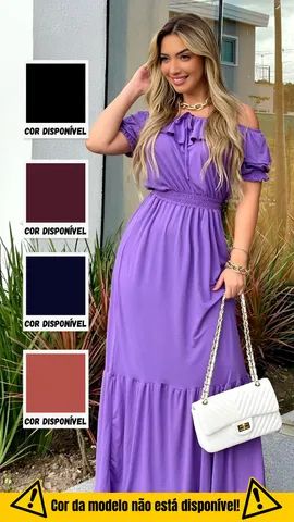 Kit 2 Vestidos longos suede moda jovem elegante  - Foto 3