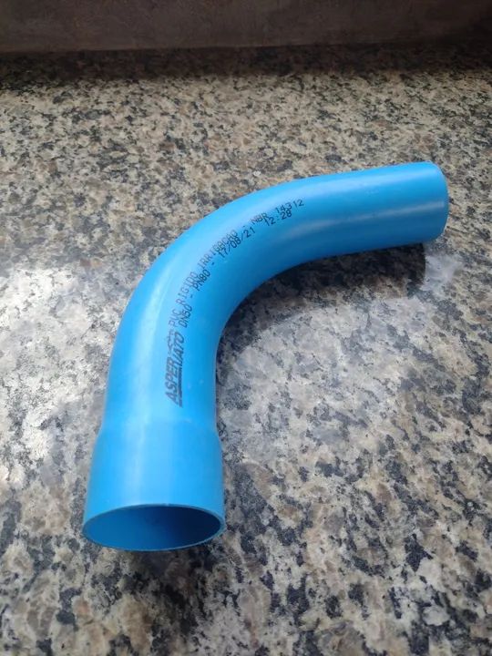 Curva DN 50mm 90º PN 80 PVC Azul  - Foto 3