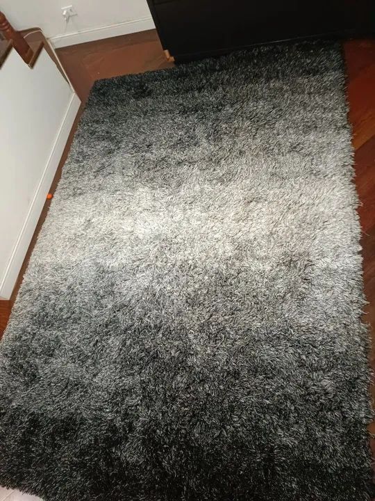 Tapete Peludo Cinza e Preto (mesclado) - Foto 6