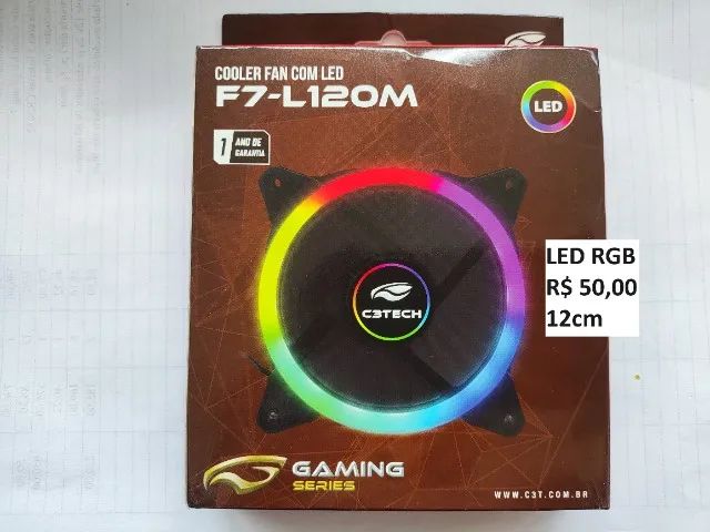 Cooler p/ gabinete 12cm preto 35,00 / C/ led verm., verde 40,00 / 8cm 20,00 - Foto 6