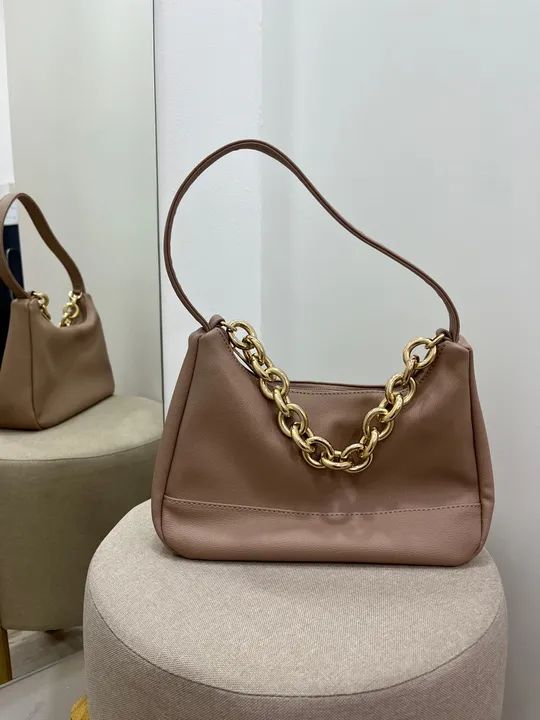 bolsa de ombro corrente areia - Foto 2