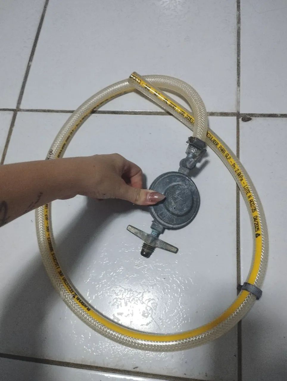 New gas hose and regulator