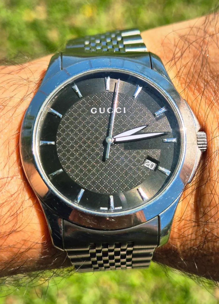 Relógio Gucci swiss 126.4 original aço inox com caixa e certificado - Foto 4