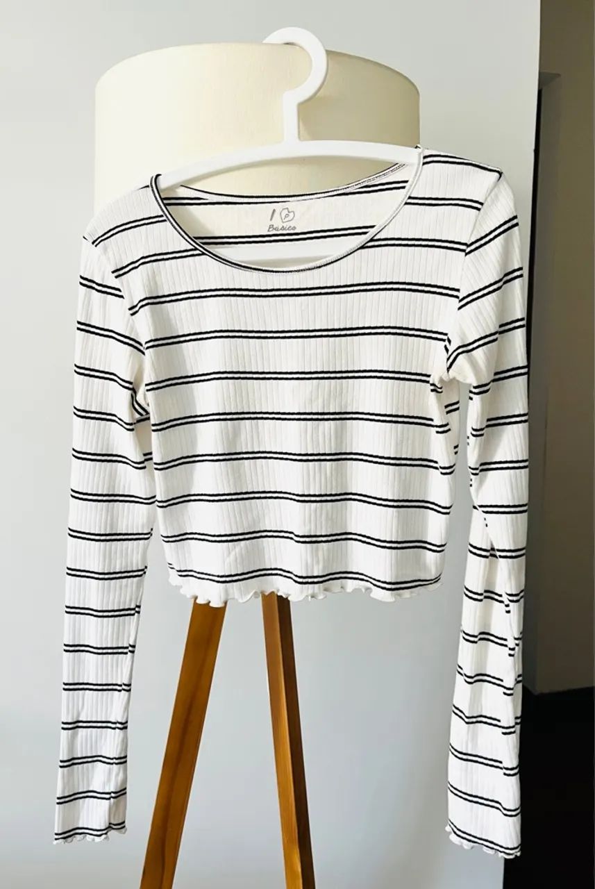 Blusa Cropped manga longa - Foto 2