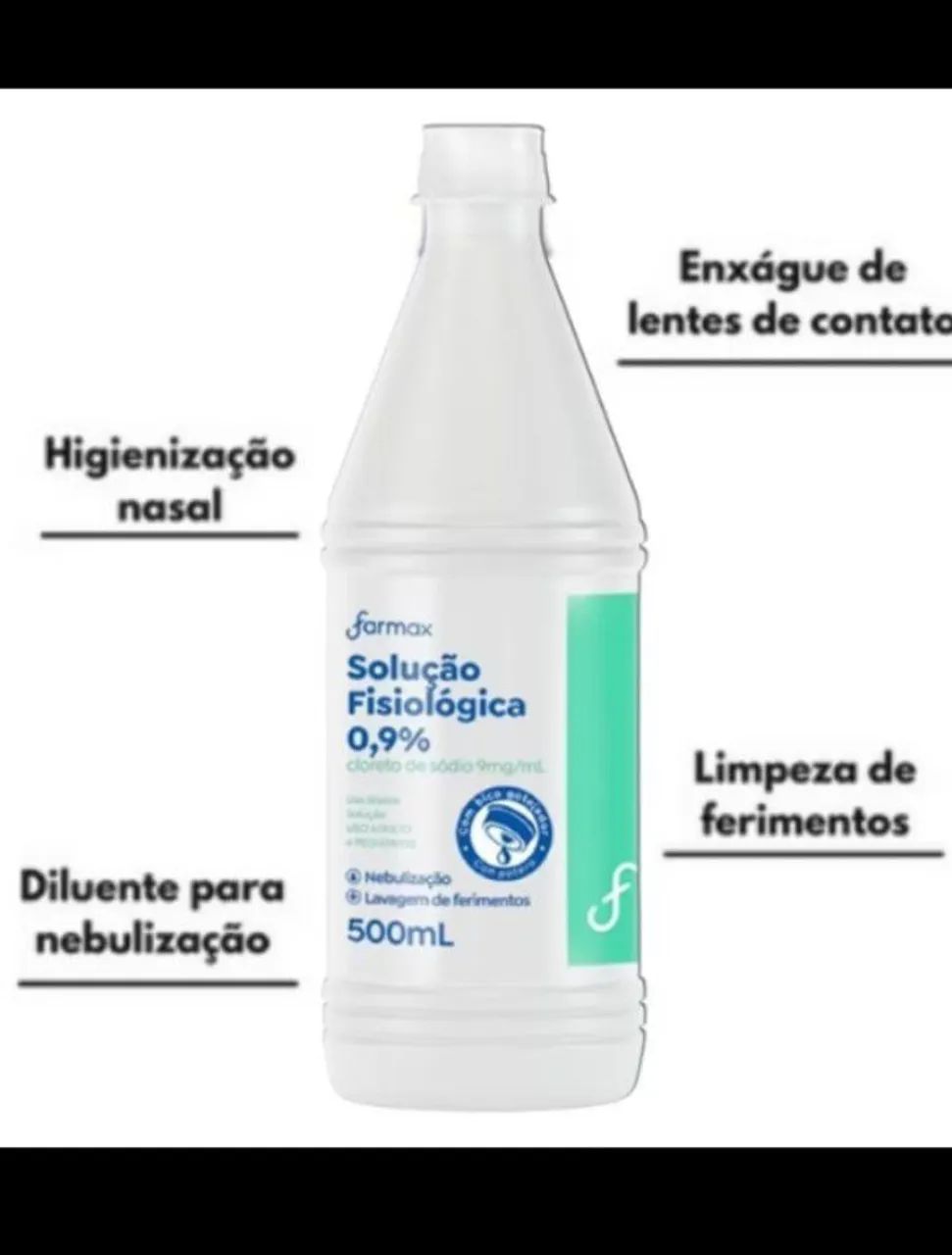 Solução fisiológica 500ml R$ 5,00 - Foto 3