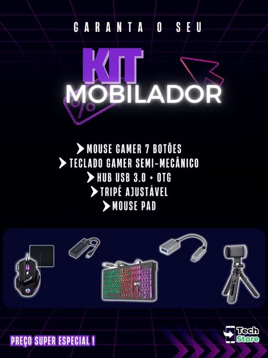 Kit Mobilador para celular COMPLETO - Foto 2
