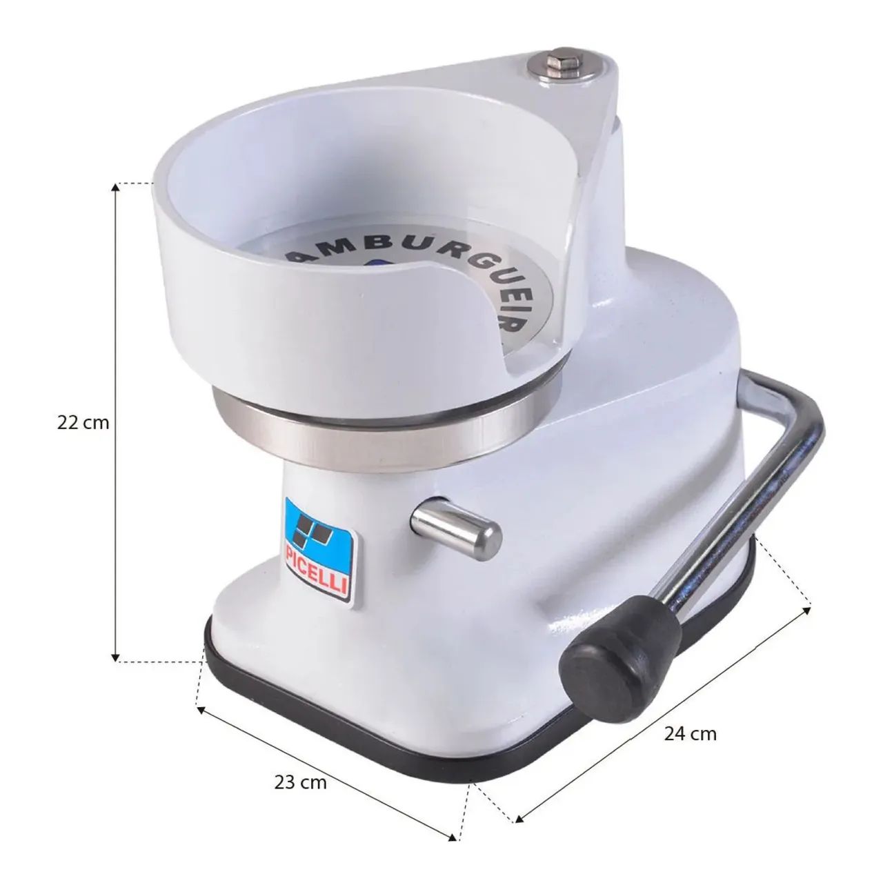 Maquina Modeladora De Hamburguer 12,8Cm Branco Hp-128 - Picelli