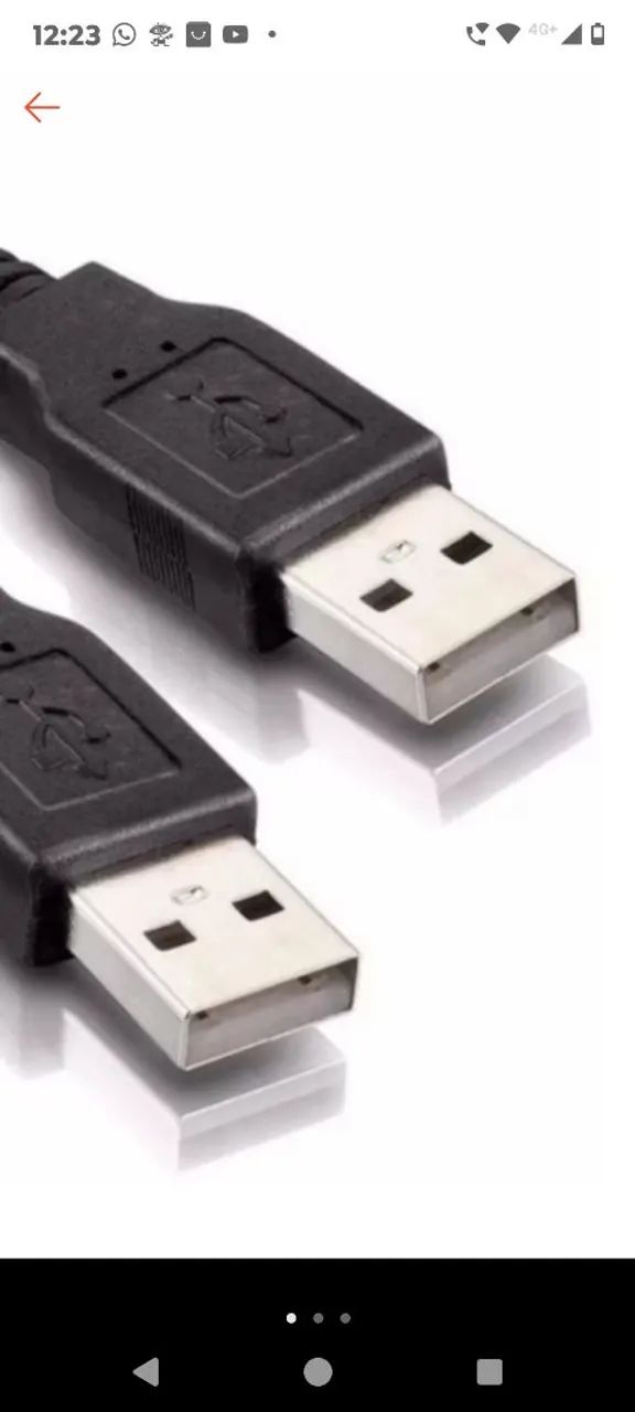 Cabo extensão USB x USB Conector Macho 2 pontas - Foto 3