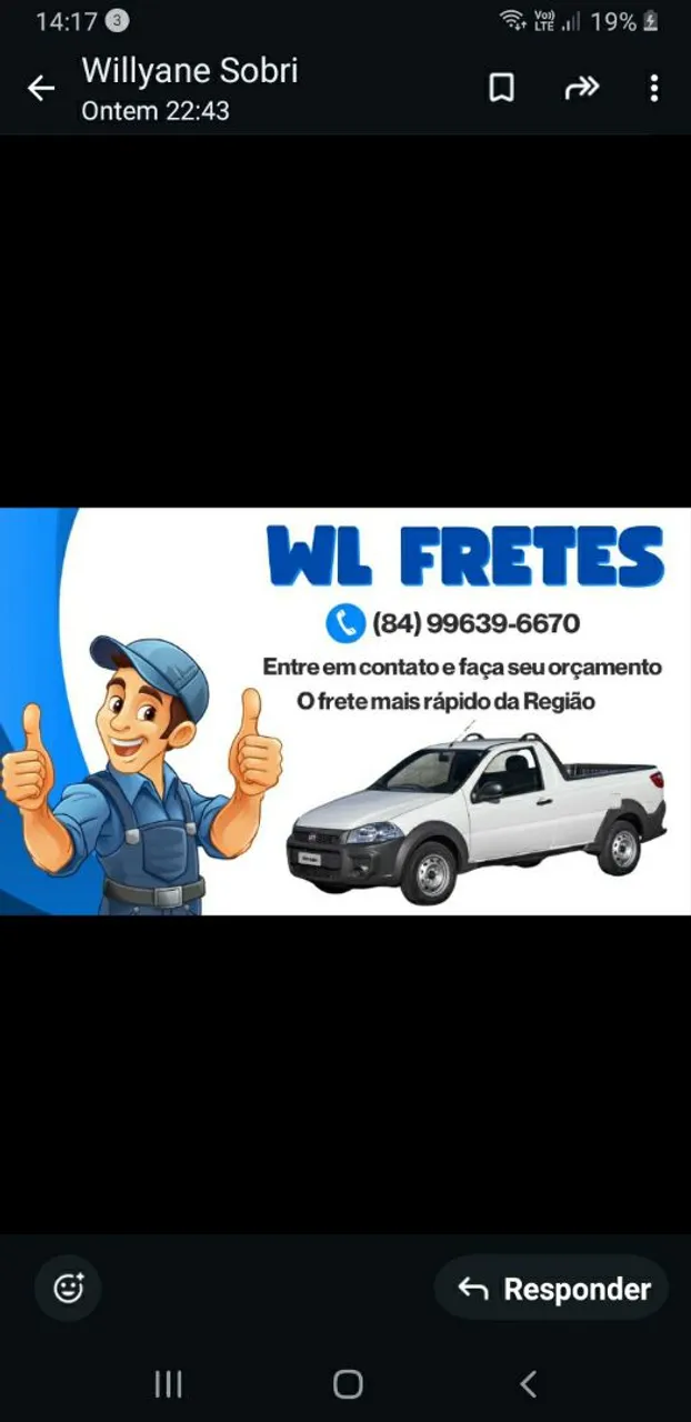 Frete disponível ZN