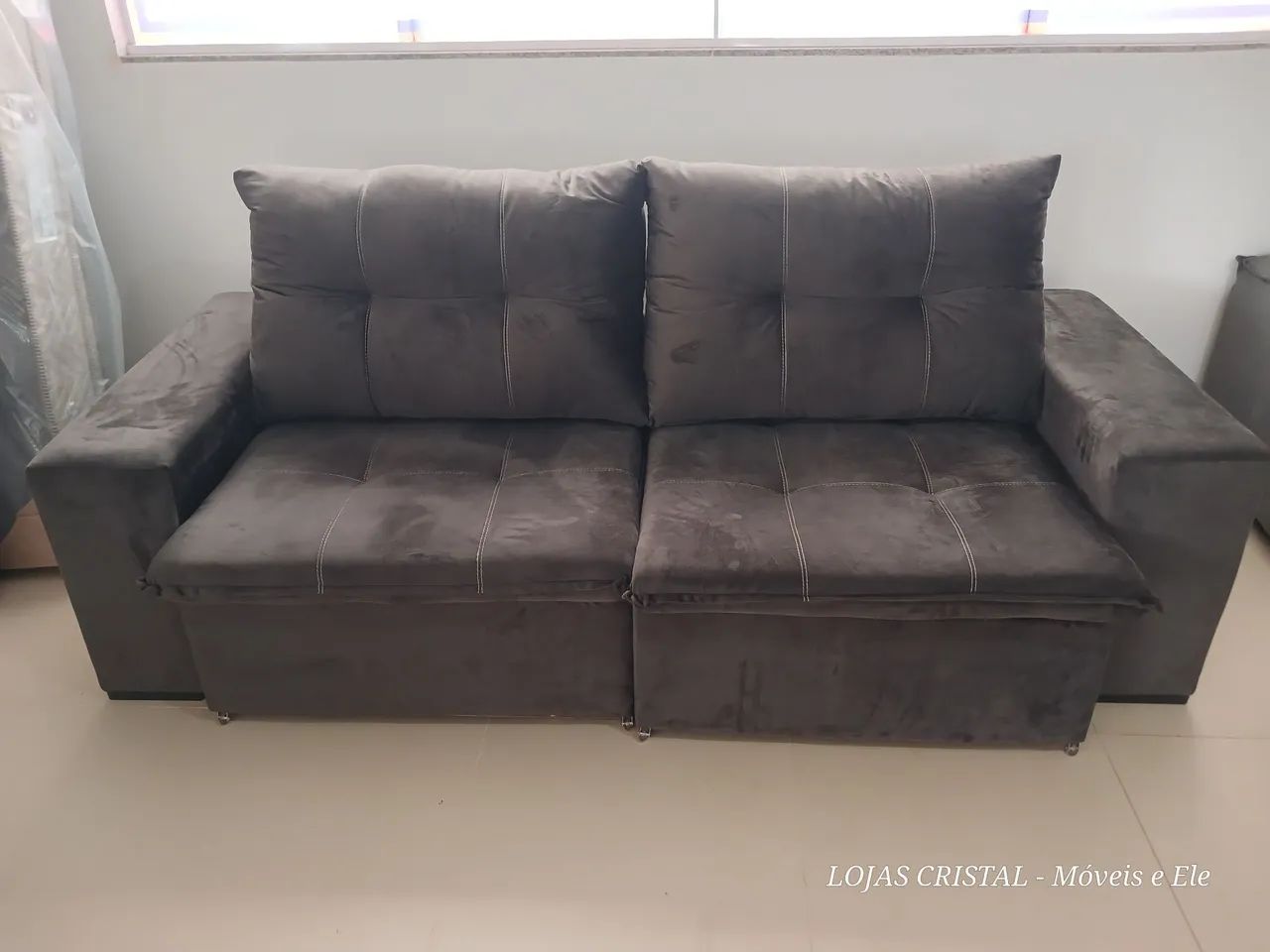 Sofá de Canto em Suede - Novo! - Foto 2