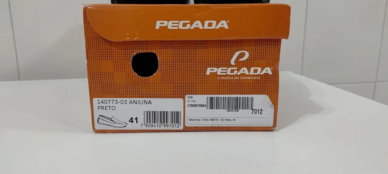 Mocassim Masculino Preto 41 - Pegada - Foto 2