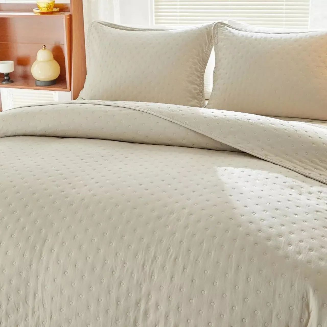 Cobre leito king bege novo na caixa 200 reais - Foto 2