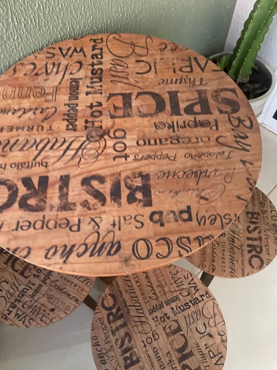 Mesa bistrô de madeira  - Foto 3