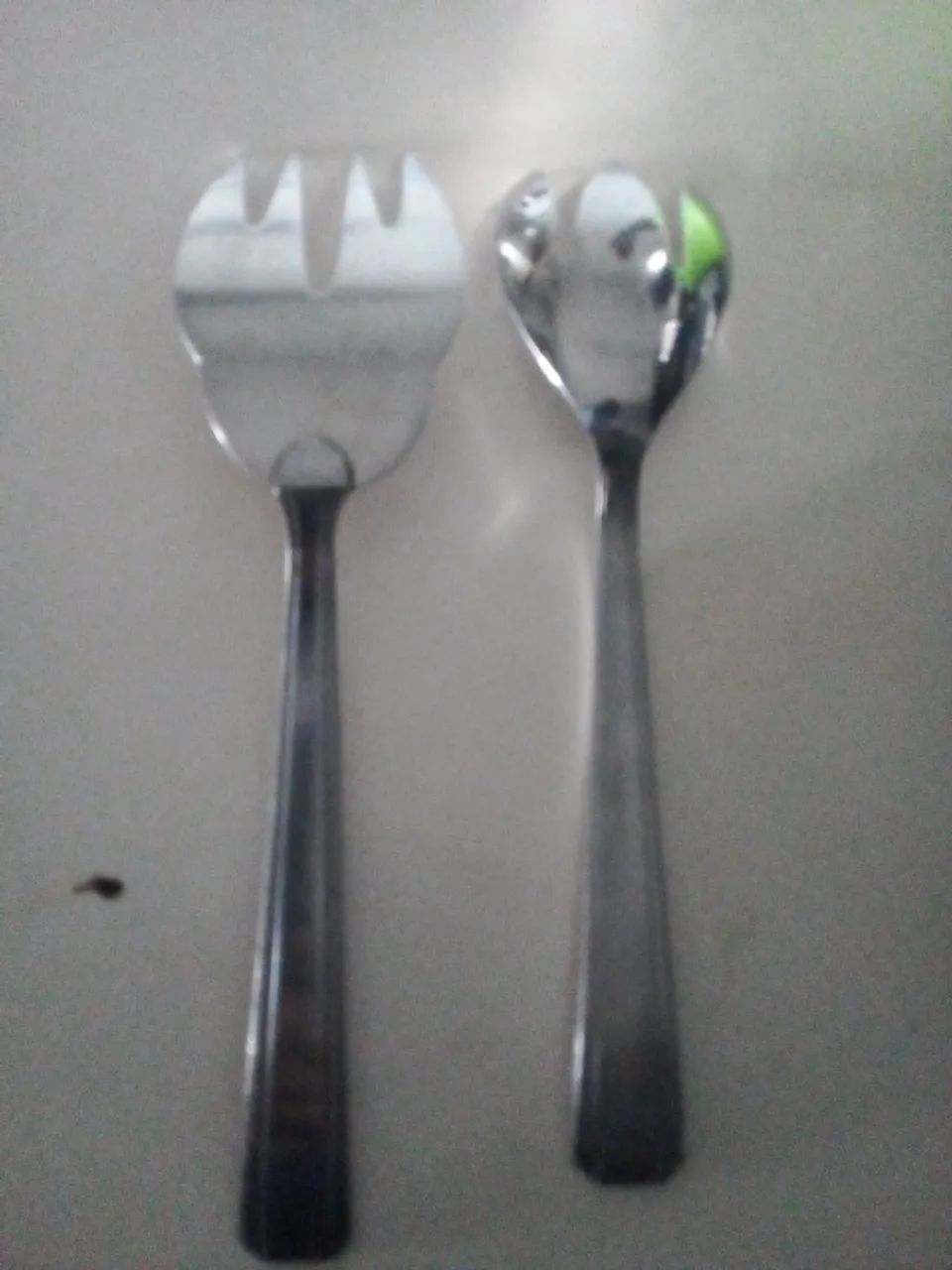 Conjunto Garfo Colher para Salada em Aço Inox