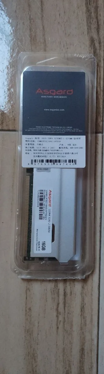 Memória RAM Asgard DDR4 16GB 3200MHz