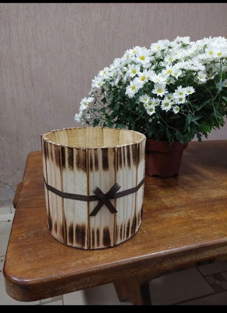 Cachepot de Madeira valor unitário 