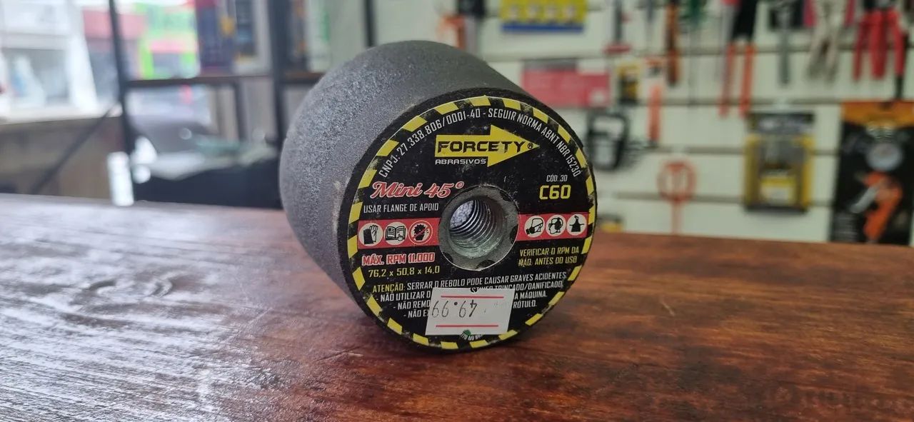 Mini Rebolo Copo Cônico Grão 60 Ferlak