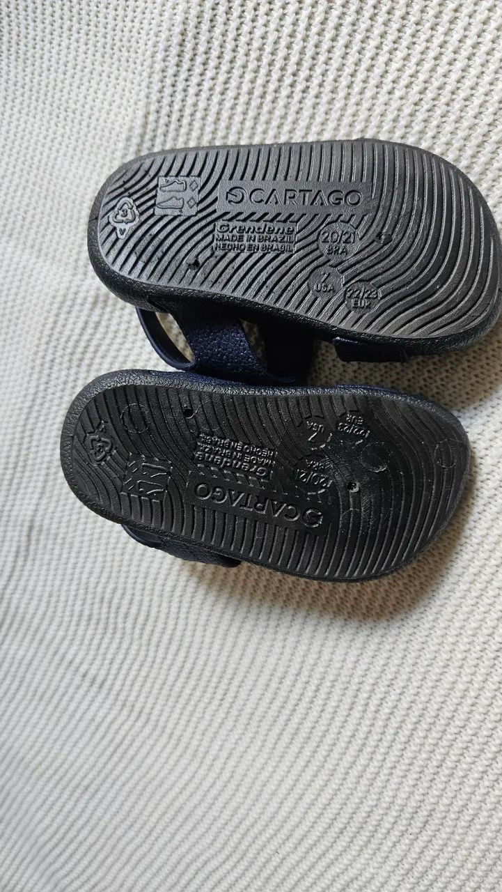 Sandália baby 20-21  azul marinho - Foto 2