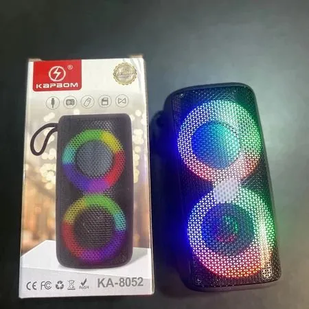 Caixa de Som Bluetooth Portátil com Luzes Led