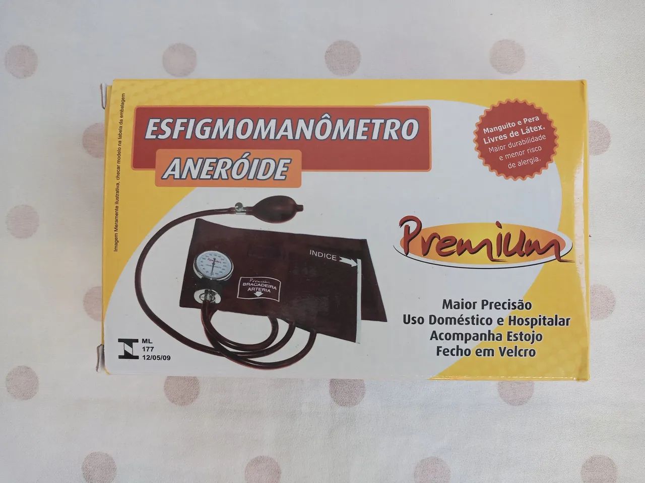 Esfigmomanômetro Aneróide Premium - "USADO E PRECISANDO DE MANUTENÇÃO.