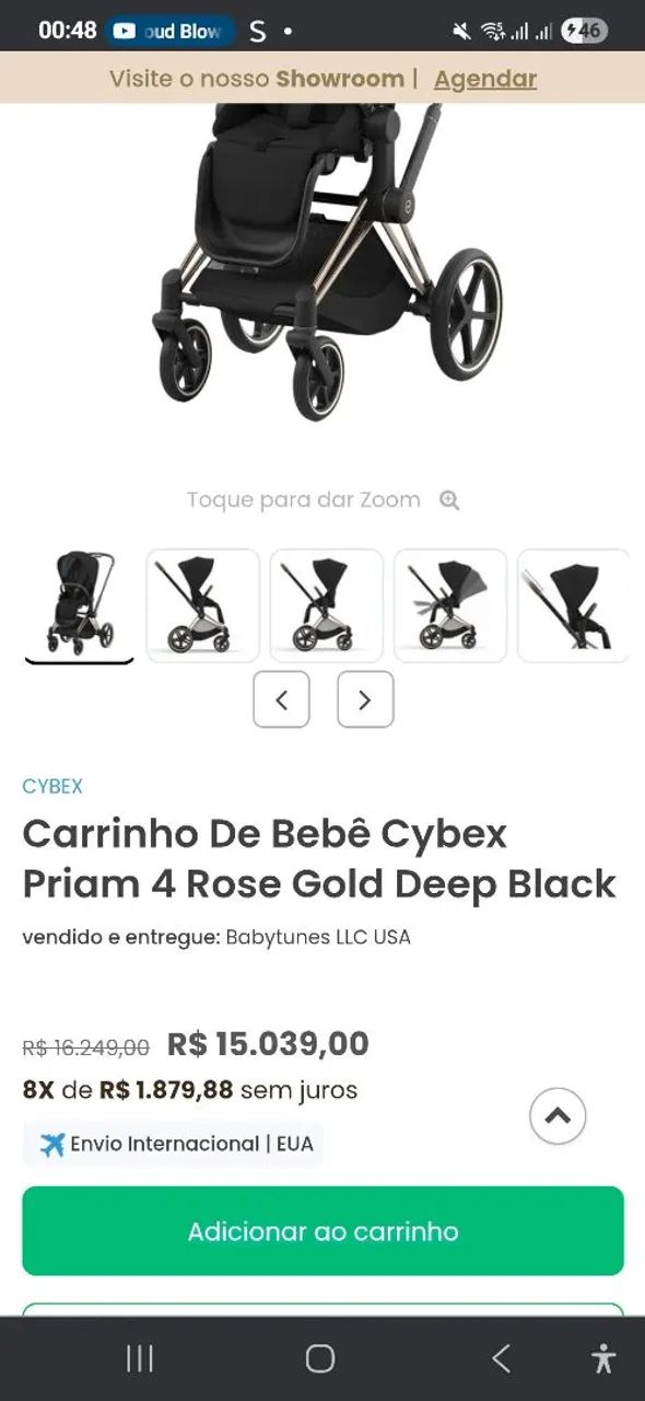Vendo carrinho e bebê conforto Cybex Priam Rose Gold  - Foto 4