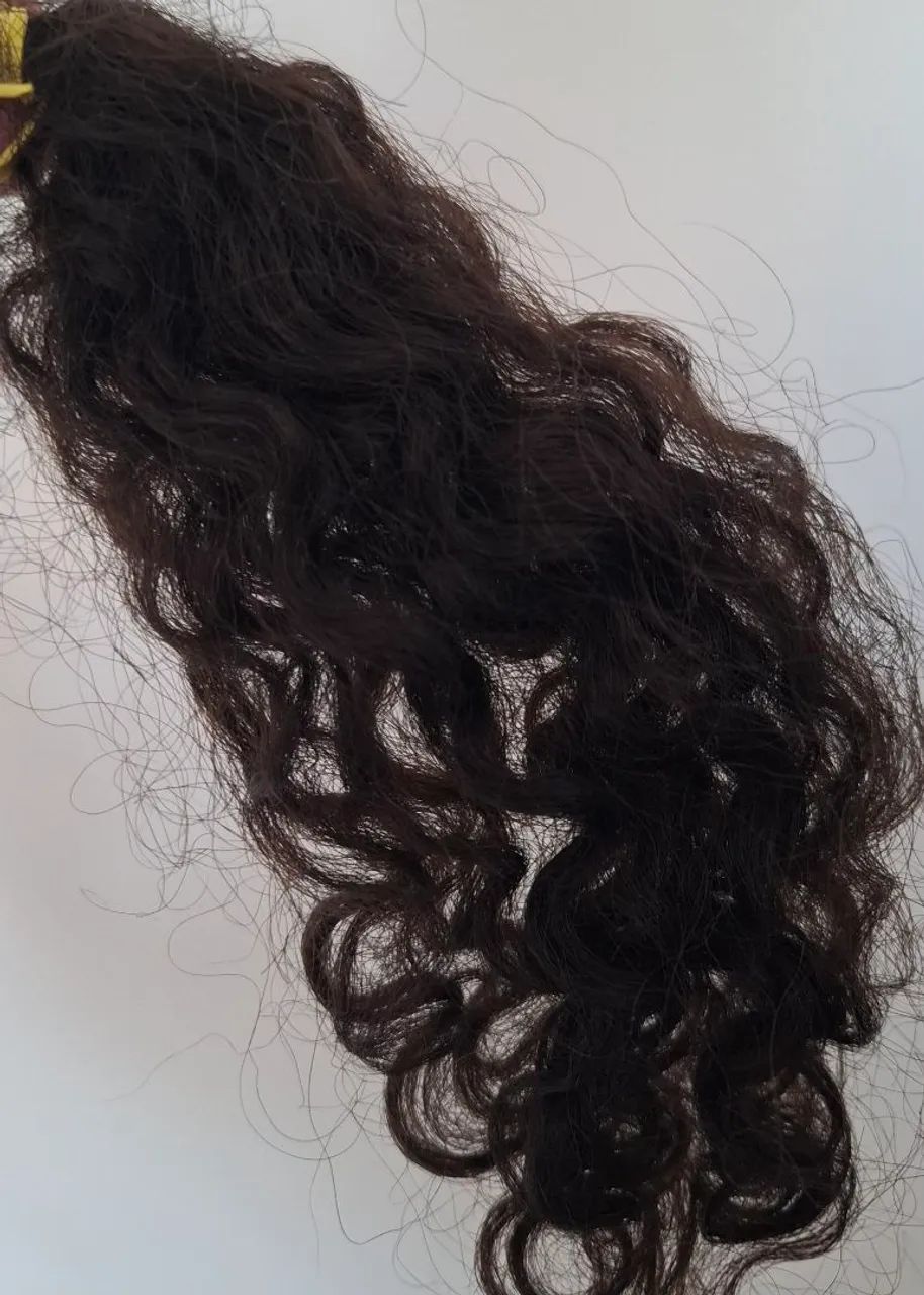 LINDO CABELO HUMANO CACHEADO 100% NATURAL E SEM QUIMICA - Foto 2