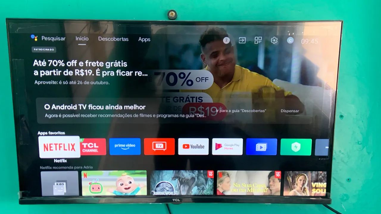 TV ANDROID TCL 32 POLEGADAS BORDA INFINITA SEMI NOVA  - Foto 3