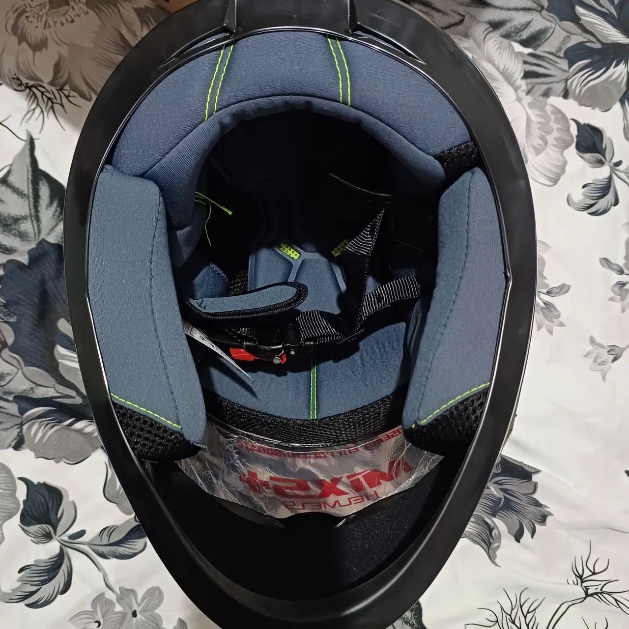 Capacete MISX Preto e Azul novo lacrado  - Foto 3