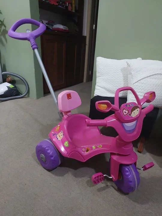 Motoca infantil rosa