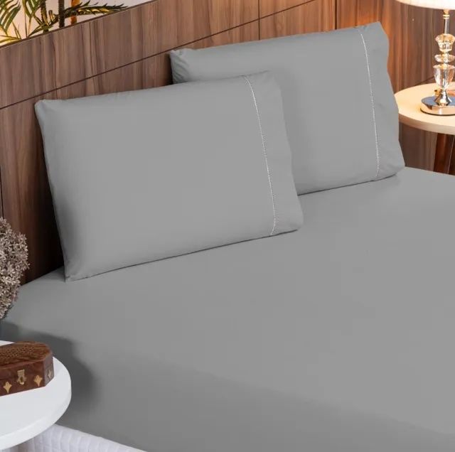 Jogo de lençol queen 3 peças micropercal 400 fios