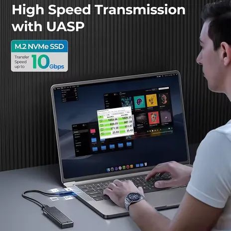 Case externo SSD M2 Orico, USB-C, nvme, 10gbps - Foto 4