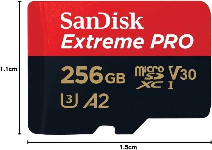 Cartão Original Micro Sd Xc 256GB SanDisk Extreme Pro A2 V30 U3 200Mb/s 4k Go Pro Drone - Foto 4